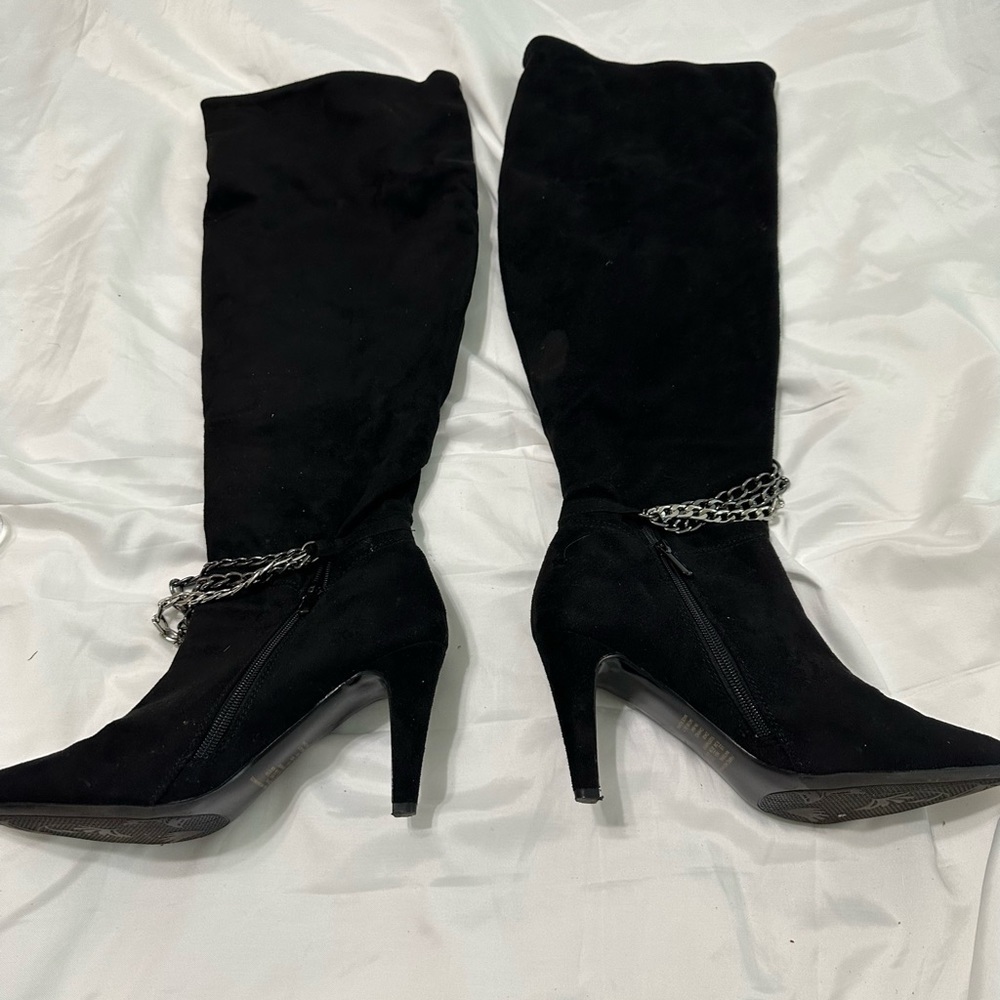 Velvet heart chained black boots size 9.5 - Picture 8 of 13